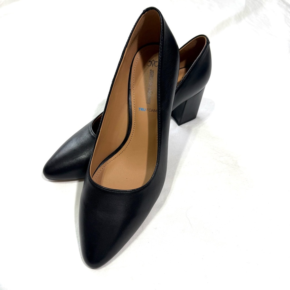 Johnston & Murphy Vicki Block Pump Sz 8.5 Leather Office Professional Classic